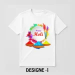 Holi Special White T-Shirt - Design01