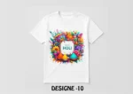 Holi Special White T-Shirt - Design10