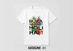 Holi Special White T-Shirt - Design11