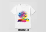 Holi Special White T-Shirt - Design12