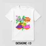 Holi Special White T-Shirt - Design13