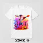 Holi Special White T-Shirt - Design14