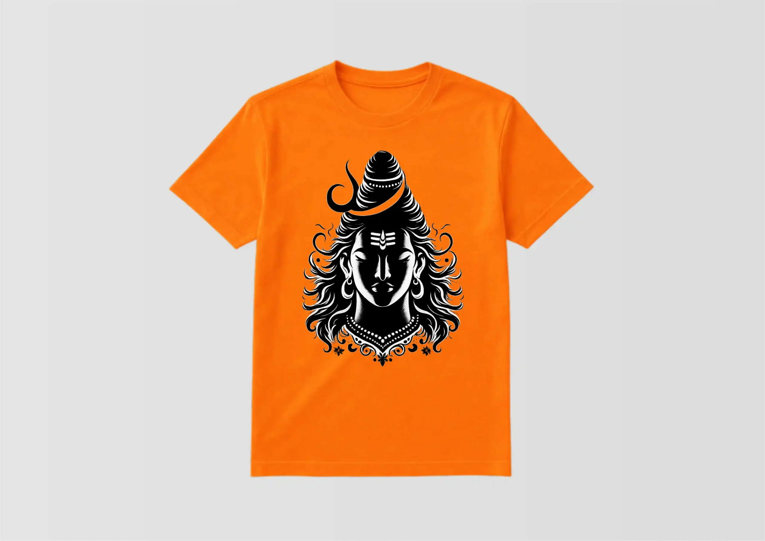 14 Maha Shivratri Orange T-Shirt - Design14 - Image 1