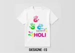 Holi Special White T-Shirt - Design15