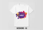 Holi Special White T-Shirt - Design16