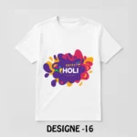 Holi Special White T-Shirt - Design16
