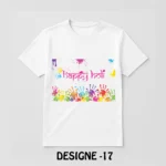 Holi Special White T-Shirt - Design17