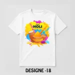 Holi Special White T-Shirt - Design18