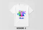 Holi Special White T-Shirt - Design02