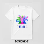 Holi Special White T-Shirt - Design02