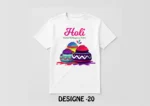 Holi Special White T-Shirt - Design20