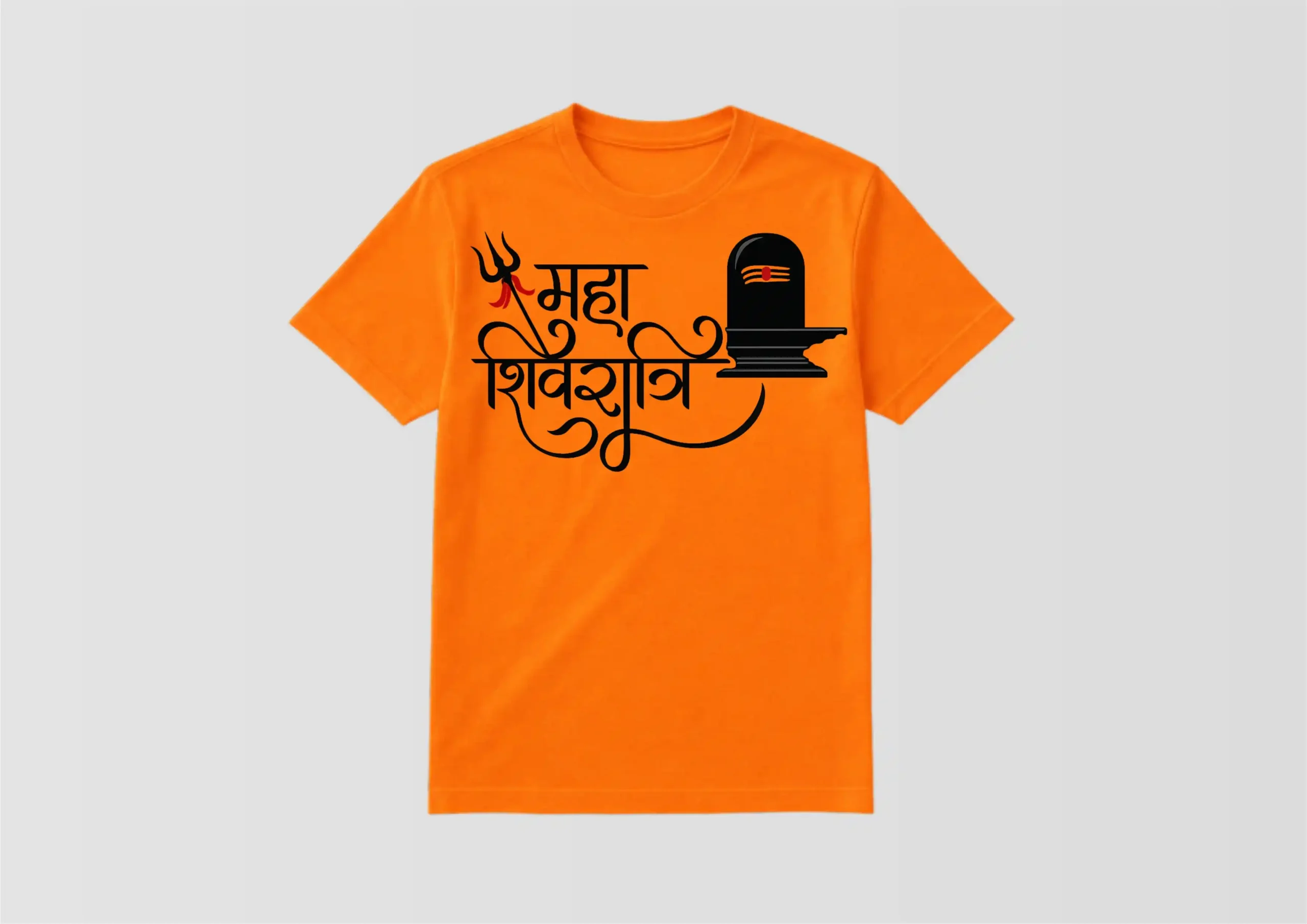 20 Maha Shivratri Orange T-Shirt - Design20 - Image 1