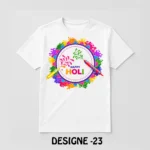 Holi Special White T-Shirt - Design23
