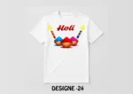 Holi Special White T-Shirt - Design24