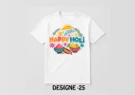 Holi Special White T-Shirt - Design25