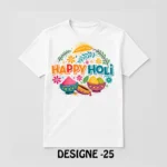 Holi Special White T-Shirt - Design25