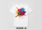 Holi Special White T-Shirt - Design26