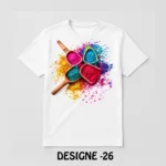 Holi Special White T-Shirt - Design26