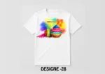Holi Special White T-Shirt - Design28