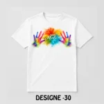 Holi Special White T-Shirt - Design30