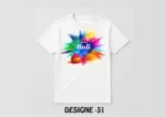 Holi Special White T-Shirt - Design31