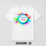 Holi Special White T-Shirt - Design32