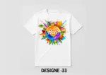 Holi Special White T-Shirt - Design33