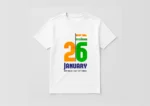 Republic Day Special White T-Shirt - Design06