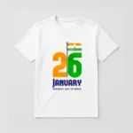 Republic Day Special White T-Shirt - Design06