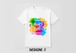 Holi Special White T-Shirt - Design07