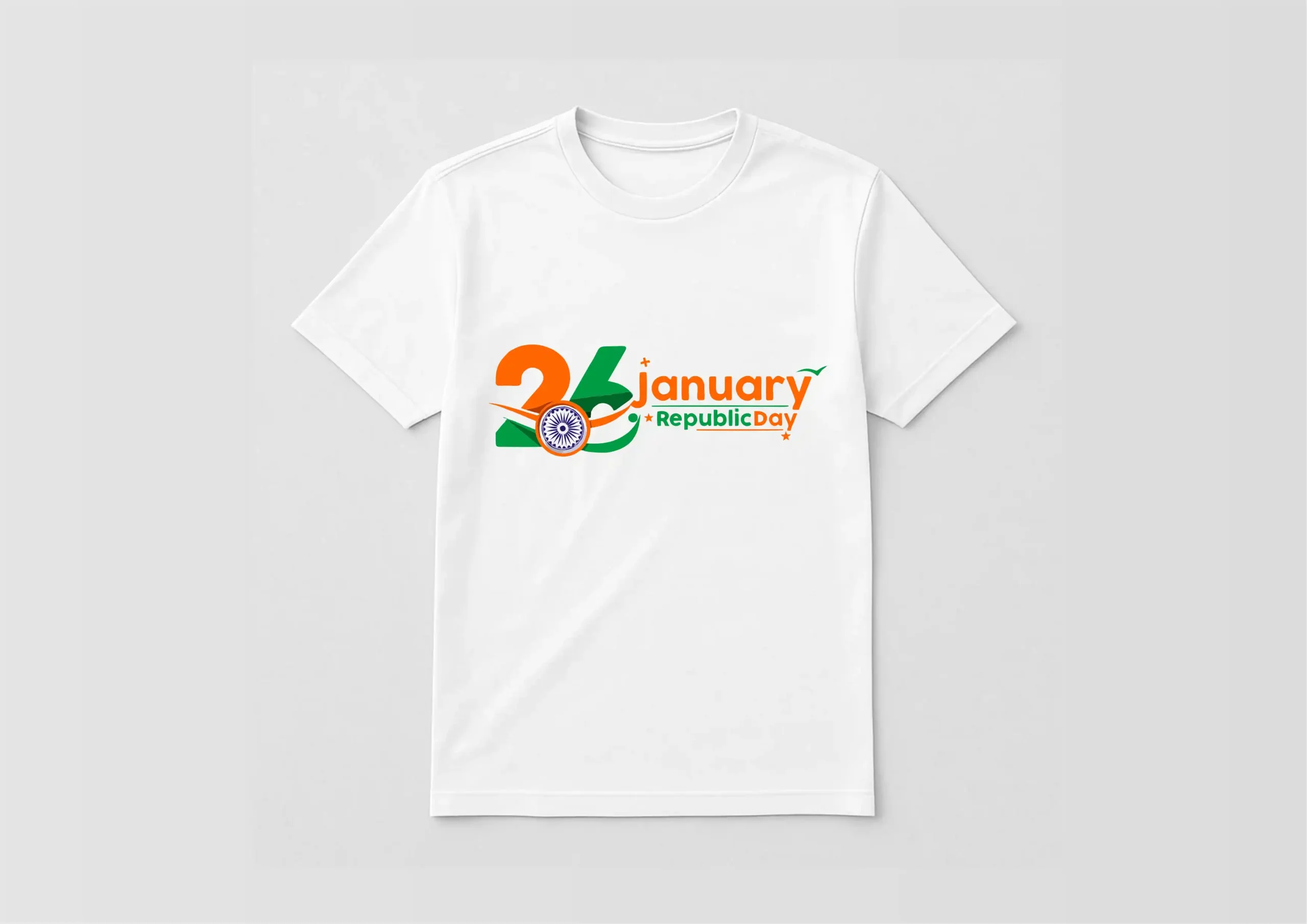 7 Republic Day Special White T-Shirt - Design07 - Image 1
