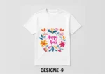 Holi Special White T-Shirt - Design09