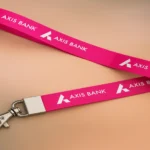 Axis Bank Printed Fabric Lanyard – 16mm & 20mm (Multiple Hook Options)