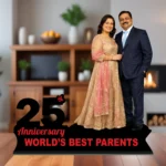 Mom & Dad Anniversary Photo & Name Cut-out Standy