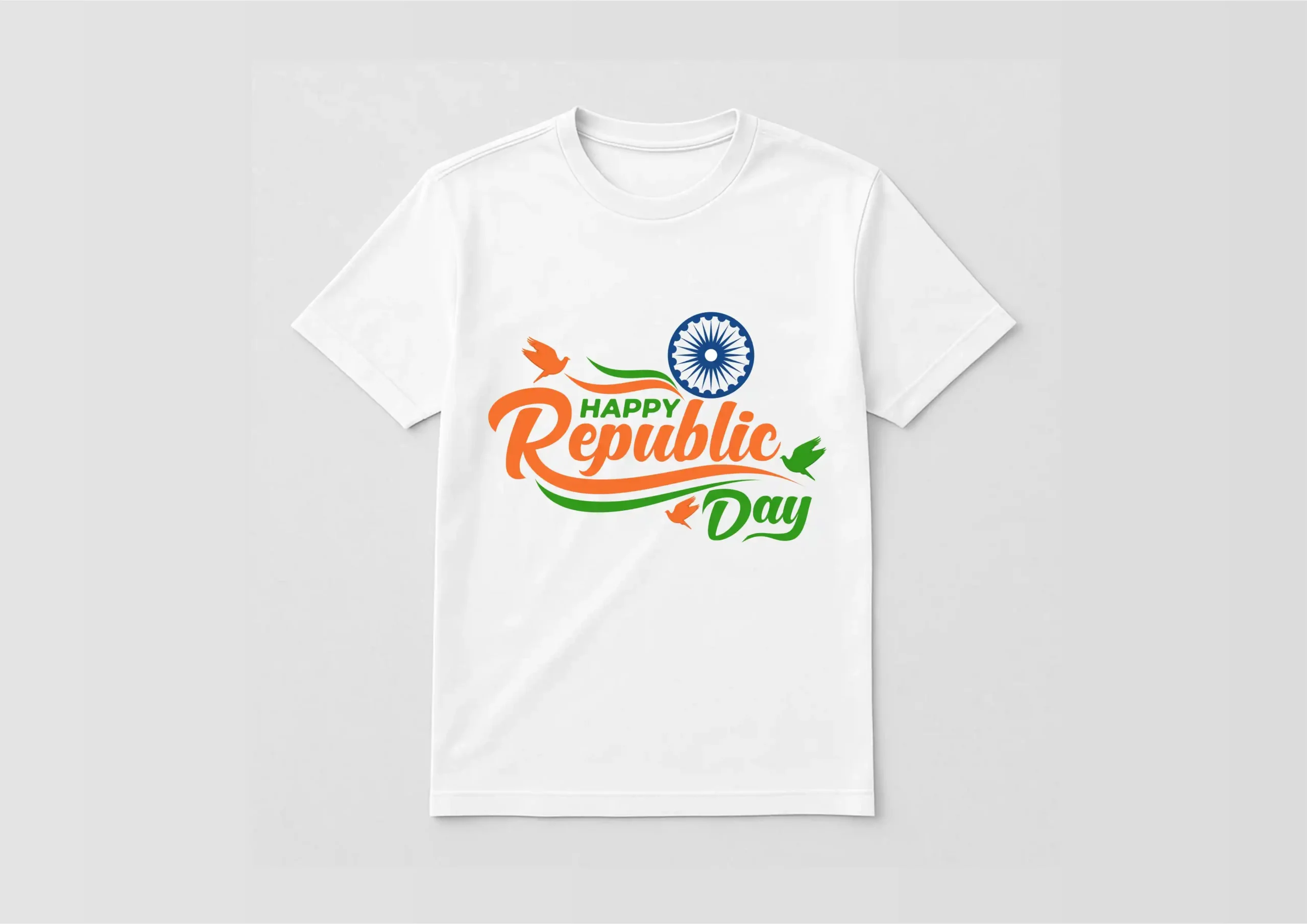 Design1 Republic Day Special White T-Shirt - Design01 - Image 1