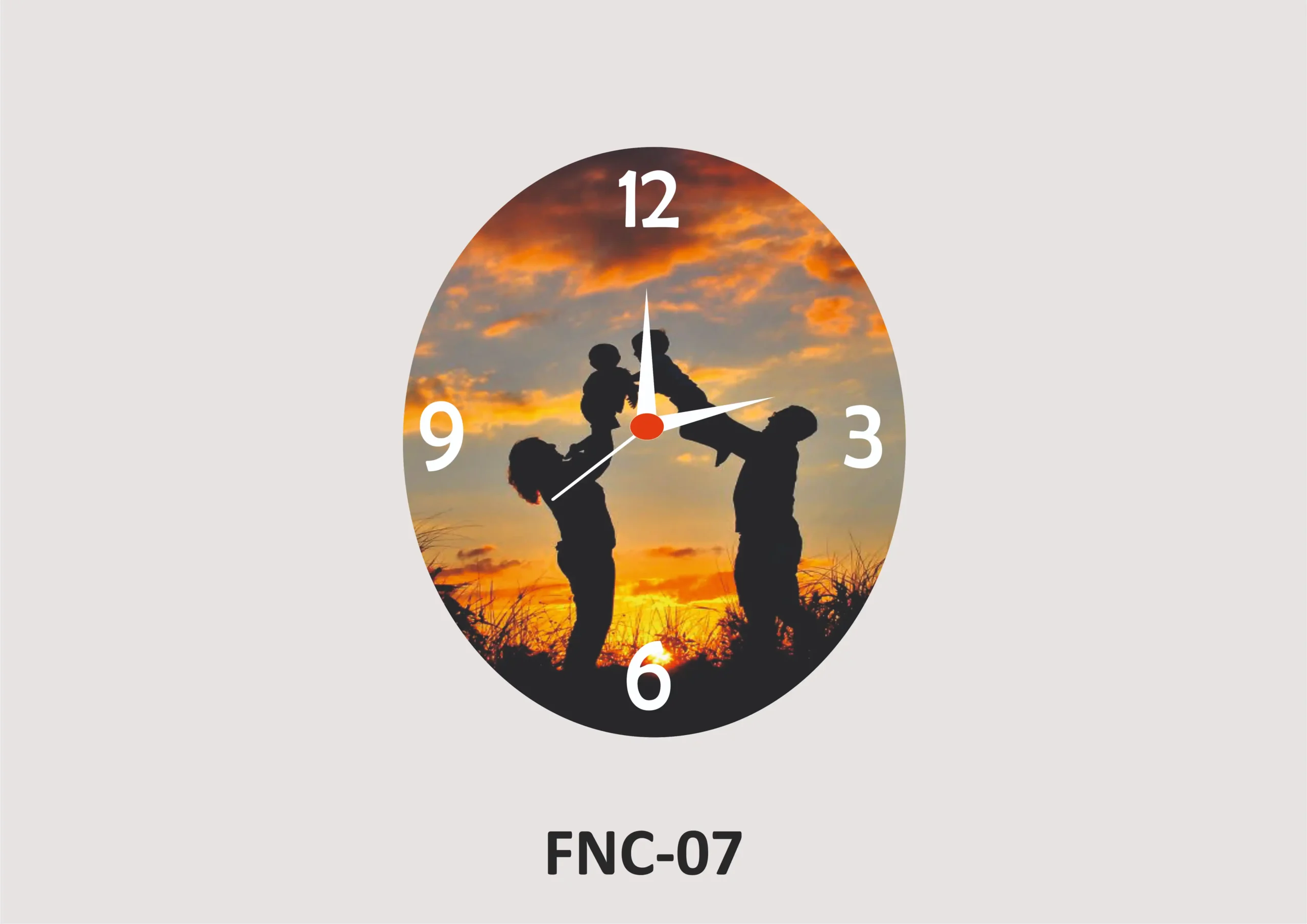 FNC7- 1 Personalized MDF Photo Wall Clock – FNC7 - Image 1