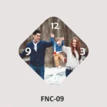 Personalized MDF Photo Wall Clock – FNC9