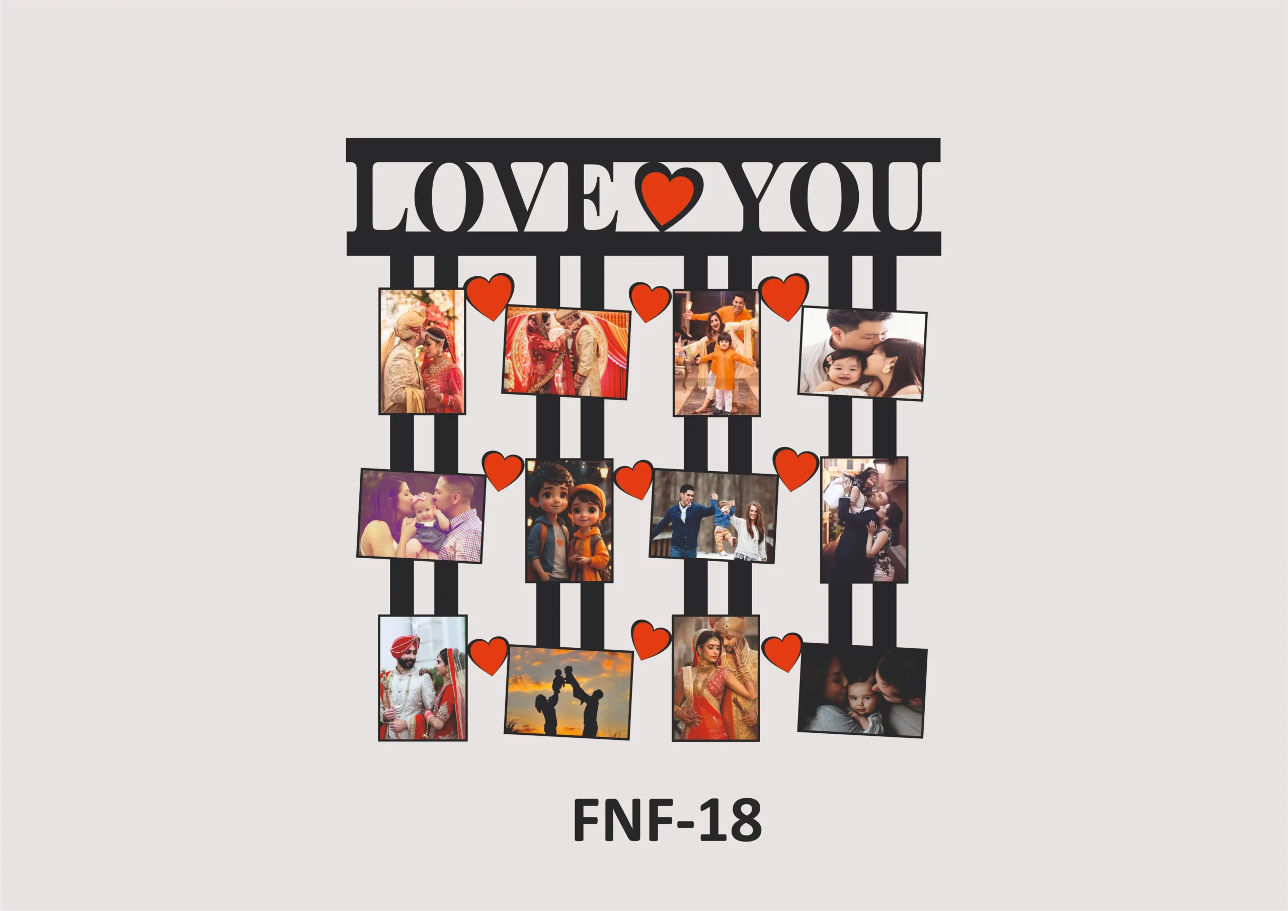 FNF18- 1 Customised Wall Hanging Frame - FNF18 - Image 1