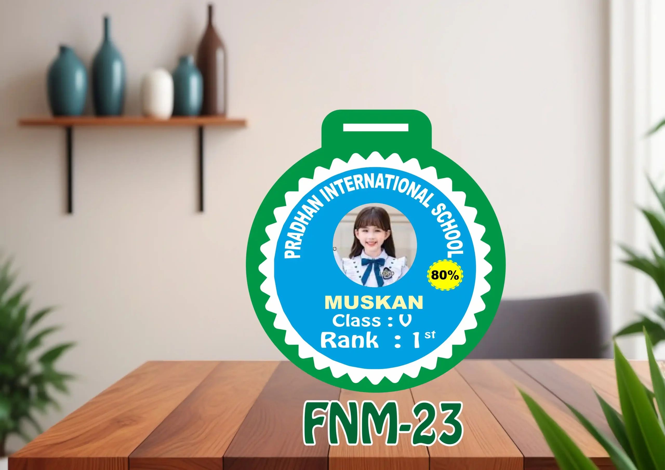 FNM23-1 Customised Acrylic & MDF Medal - FNM23 - Image 1