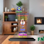 Acrylic Engraved & UV Trophy Elegant Laser Cut Award for Achievements - FNT33