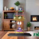 Acrylic Engraved & UV Trophy Elegant Laser Cut Award for Achievements - FNT34