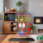 Acrylic Engraved & UV Trophy Elegant Laser Cut Award for Achievements - FNT35