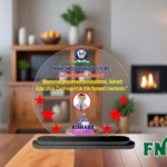 Acrylic Engraved & UV Trophy Elegant Laser Cut Award for Achievements - FNT38