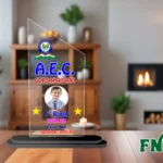 Acrylic Engraved & UV Trophy Elegant Laser Cut Award for Achievements - FNT39