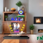 Acrylic Engraved & UV Trophy Elegant Laser Cut Award for Achievements - FNT40