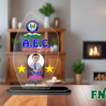 Acrylic Engraved & UV Trophy Elegant Laser Cut Award for Achievements - FNT41