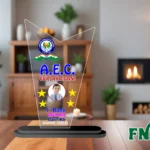 Acrylic Engraved & UV Trophy Elegant Laser Cut Award for Achievements - FNT43