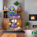 Acrylic Engraved & UV Trophy Elegant Laser Cut Award for Achievements - FNT44