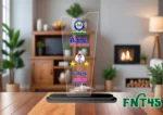 Acrylic Engraved & UV Trophy Elegant Laser Cut Award for Achievements - FNT45