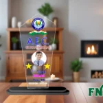 Acrylic Engraved & UV Trophy Elegant Laser Cut Award for Achievements - FNT46